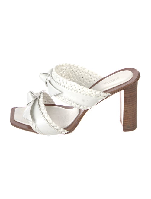 Alexandre Birman Leather Braided Accents Slides
