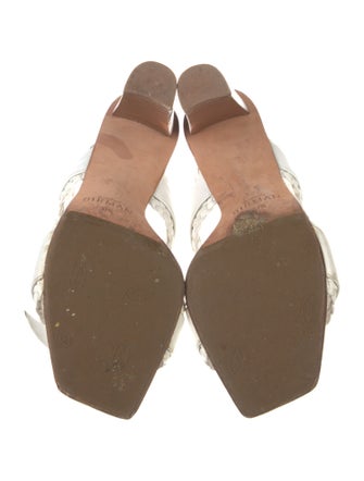 Alexandre Birman Leather Braided Accents Slides