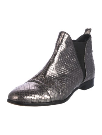 Alexandre Birman Snakeskin Animal Print Chelsea Boots