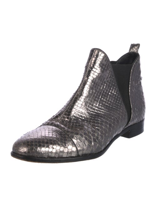 Alexandre Birman Snakeskin Animal Print Chelsea Boots