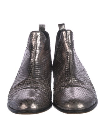 Alexandre Birman Snakeskin Animal Print Chelsea Boots