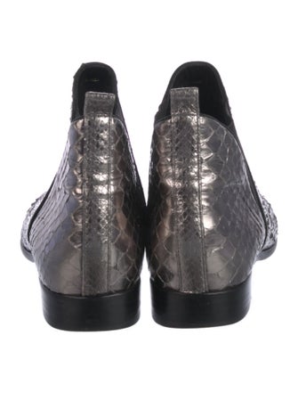 Alexandre Birman Snakeskin Animal Print Chelsea Boots