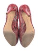 Alexandre Birman Snakeskin Animal Print Slingback Sandals