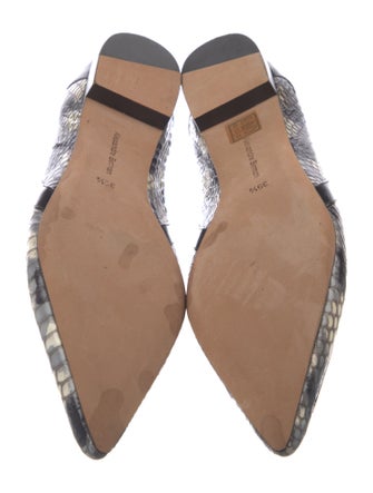 Alexandre Birman Snakeskin Animal Print Loafers