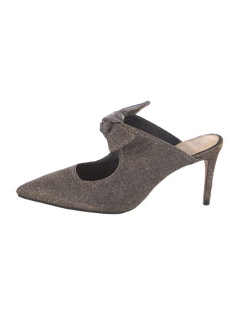 Alexandre Birman Bow Accents Mules