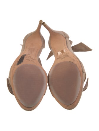 Alexandre Birman Suede Bow Accents Sandals