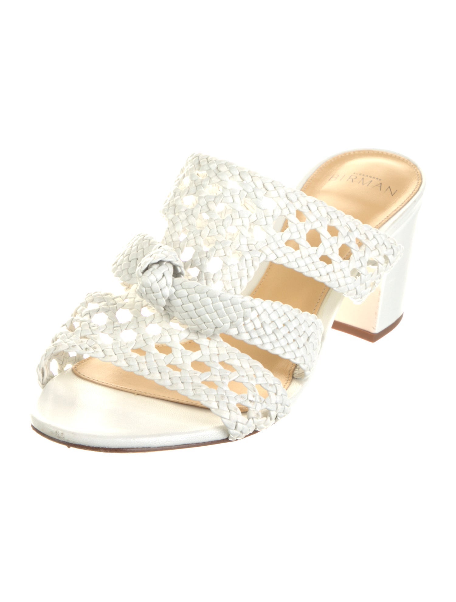 Alexandre Birman Leather Bow Accents Slides