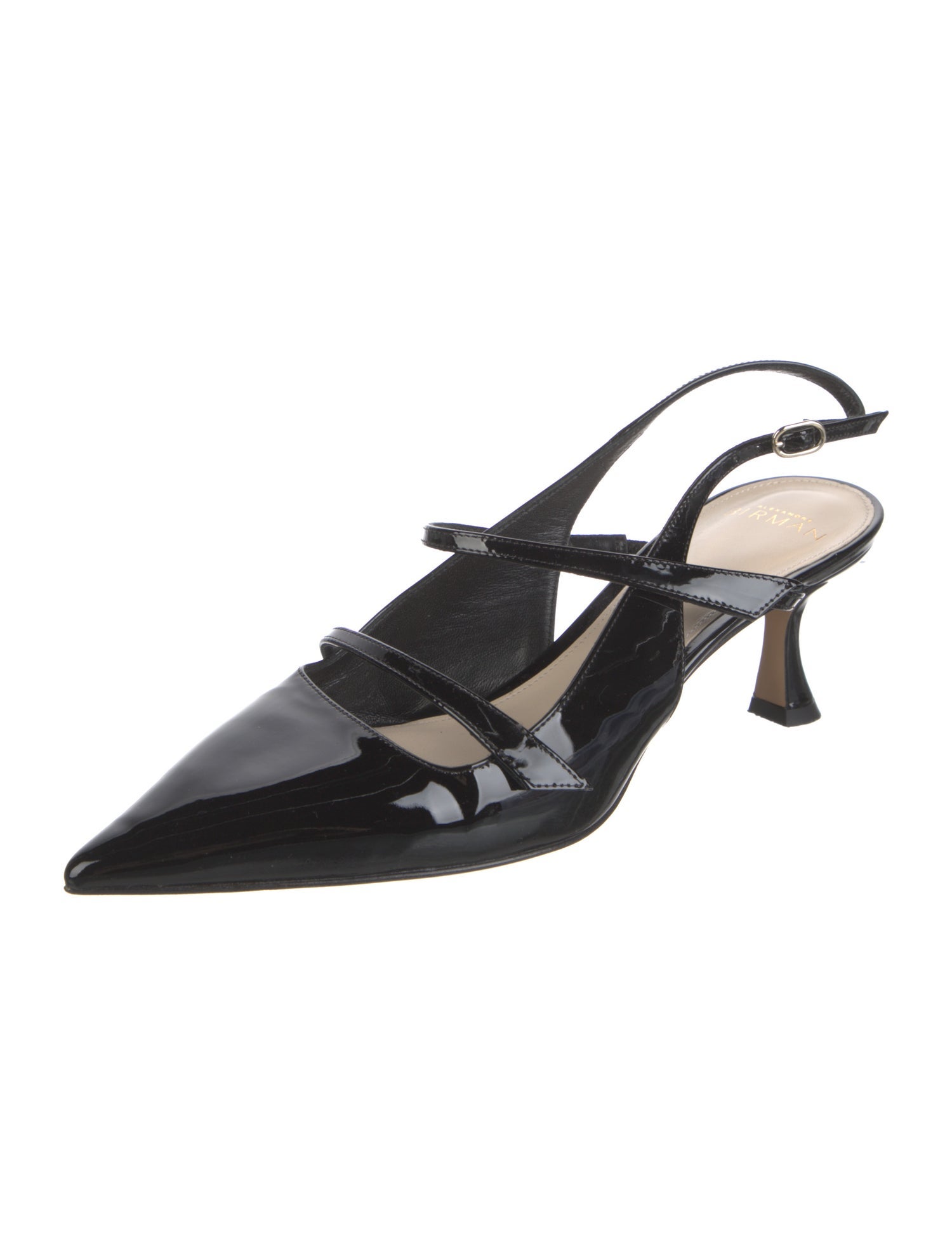 Alexandre Birman Patent Leather Slingback Pumps