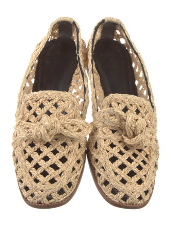 Alexandre Birman Jute Lace Pattern Loafers