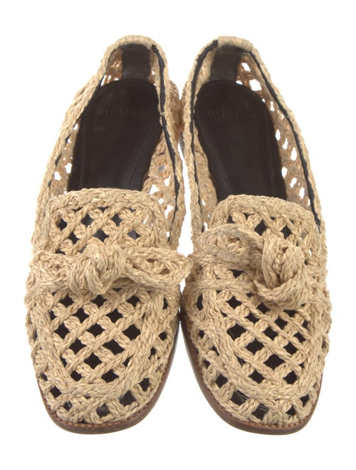 Alexandre Birman Jute Lace Pattern Loafers