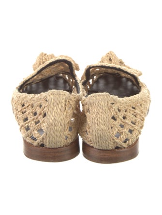 Alexandre Birman Jute Lace Pattern Loafers