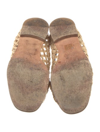 Alexandre Birman Jute Lace Pattern Loafers
