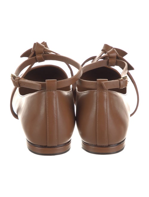 Alexandre Birman Leather Bow Accents Flats