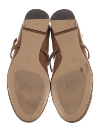 Alexandre Birman Leather Bow Accents Flats