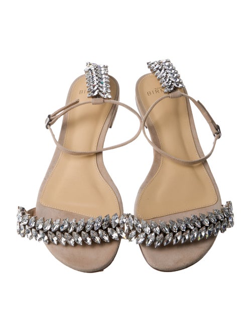 Alexandre Birman Suede Crystal Embellishments Espadrilles
