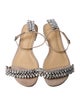 Alexandre Birman Suede Crystal Embellishments Espadrilles