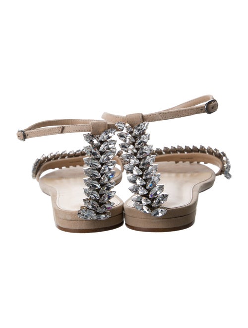 Alexandre Birman Suede Crystal Embellishments Espadrilles