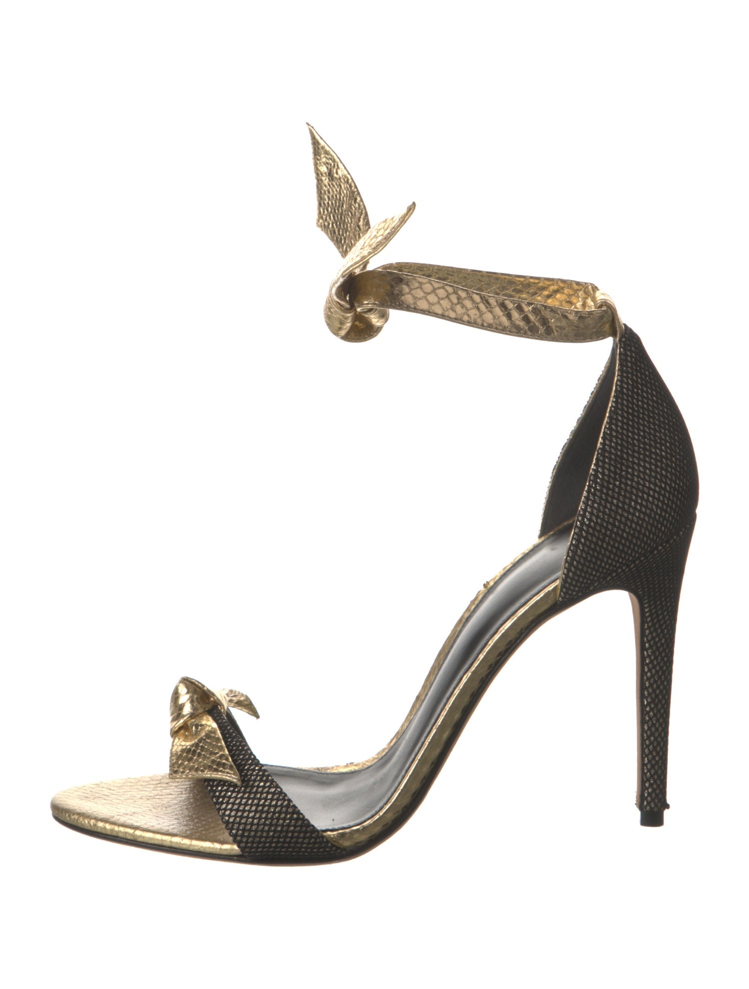 Alexandre Birman Leather Animal Print Sandals