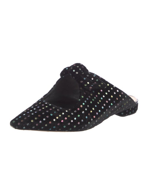 Alexandre Birman Velvet Bow Accents Mules