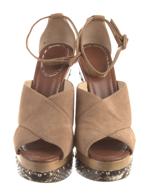 Alexandre Birman Suede Animal Print Sandals