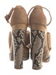 Alexandre Birman Suede Animal Print Sandals