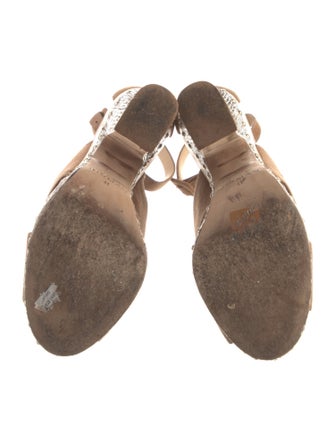 Alexandre Birman Suede Animal Print Sandals