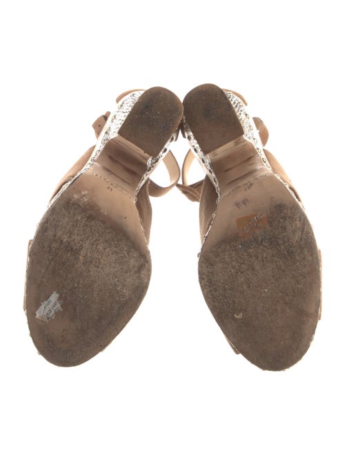 Alexandre Birman Suede Animal Print Sandals