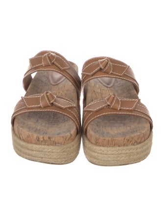 Alexandre Birman Leather Bow Accents Espadrilles