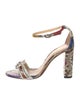 Alexandre Birman Snakeskin Animal Print Sandals