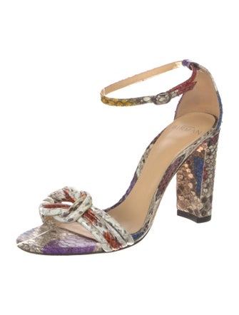 Alexandre Birman Snakeskin Animal Print Sandals