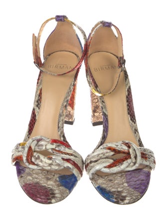 Alexandre Birman Snakeskin Animal Print Sandals