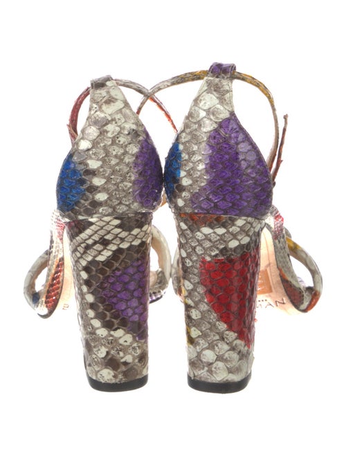 Alexandre Birman Snakeskin Animal Print Sandals