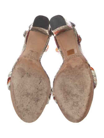 Alexandre Birman Snakeskin Animal Print Sandals