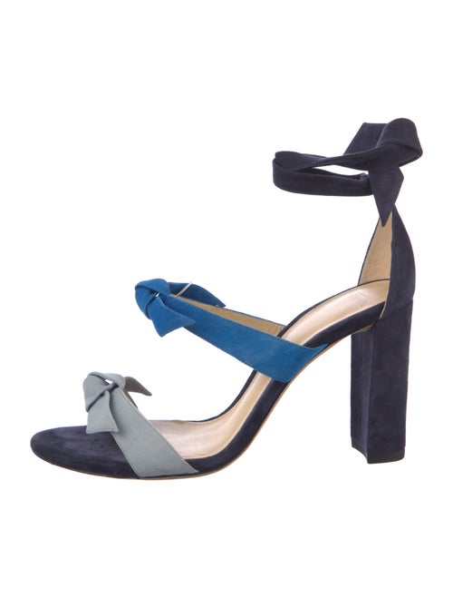 Alexandre Birman Suede Tweed Pattern Sandals