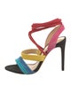 Alexandre Birman Suede Colorblock Pattern Sandals