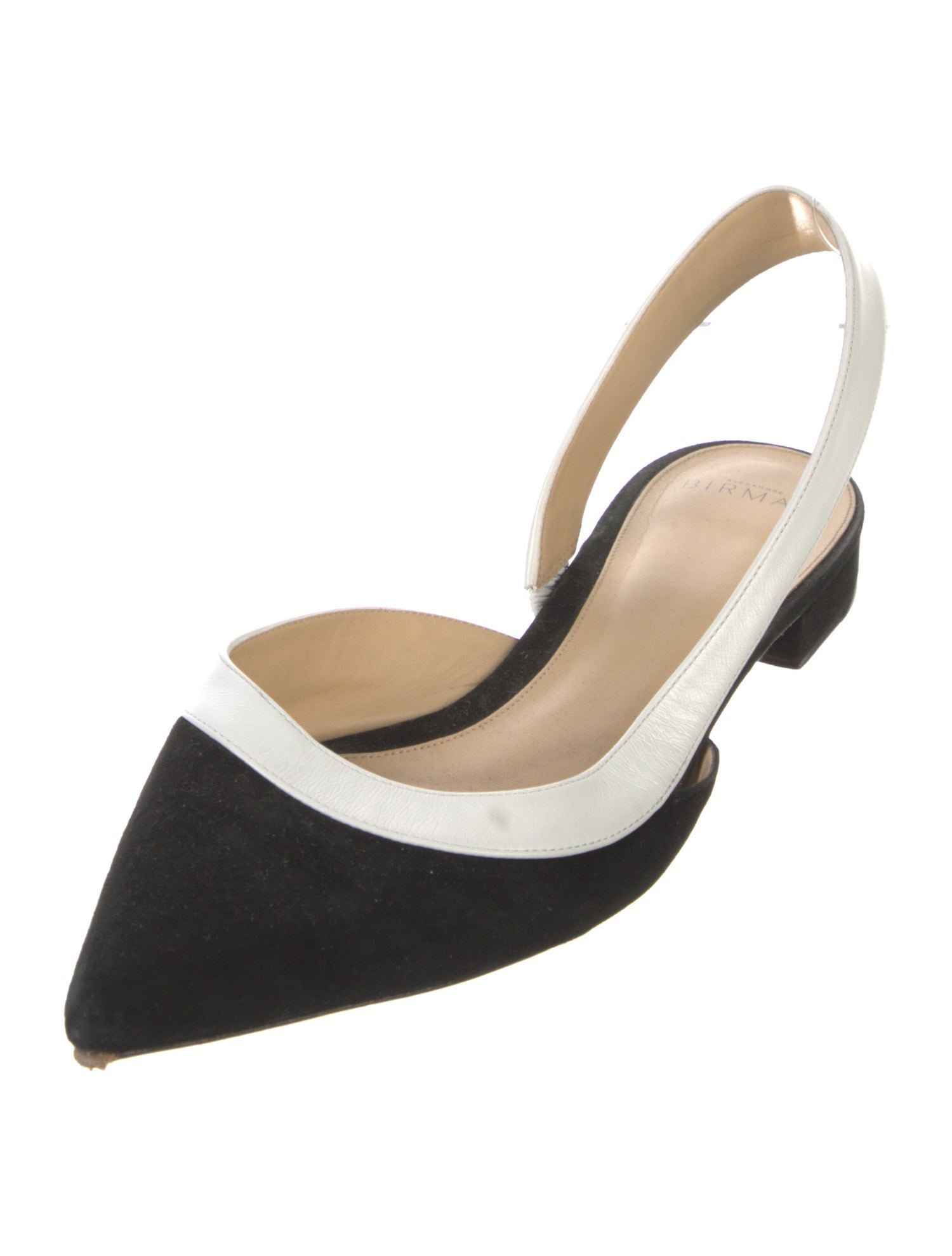 Alexandre Birman Suede Colorblock Pattern Slingback Pumps