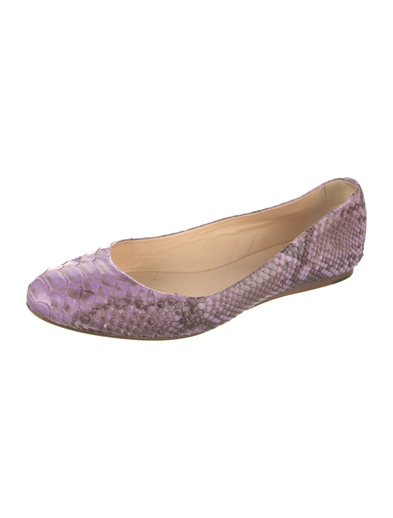 Alexandre Birman Snakeskin Animal Print Flats