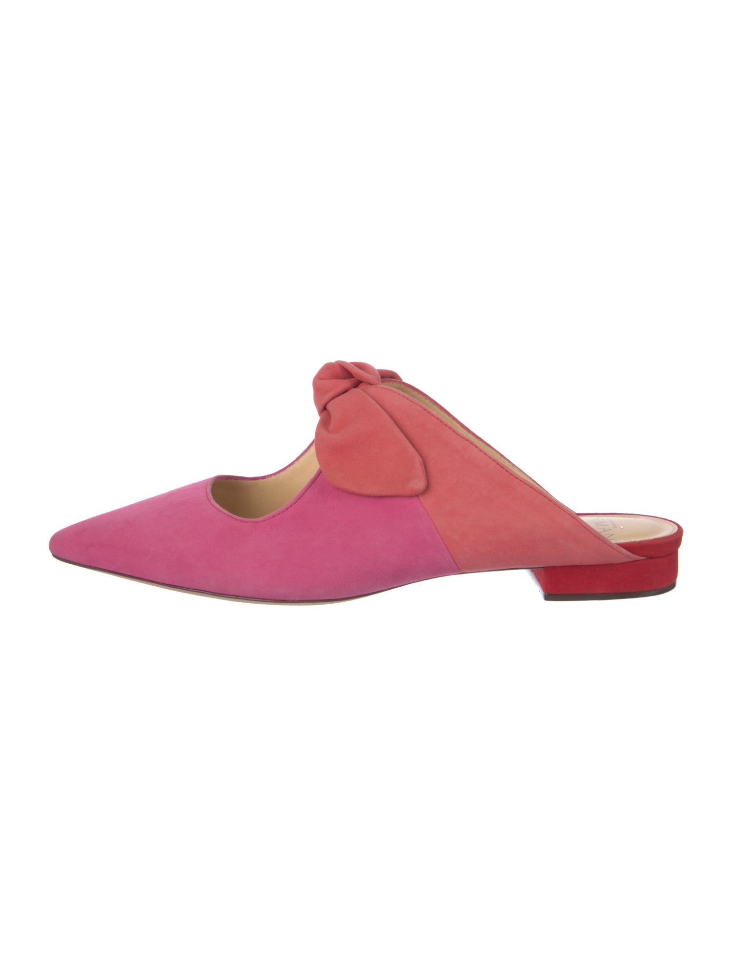 Alexandre Birman Suede Bow Accents Mules