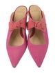 Alexandre Birman Suede Bow Accents Mules