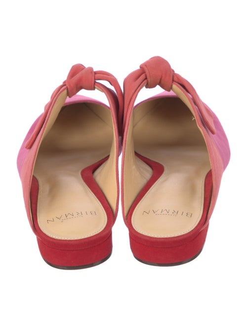 Alexandre Birman Suede Bow Accents Mules