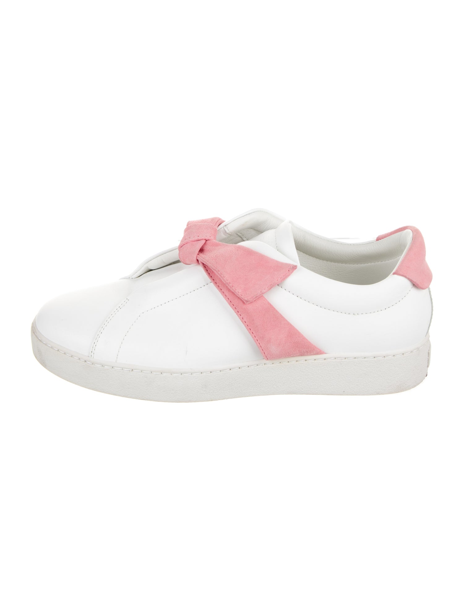 Alexandre Birman Leather Bow Accents Sneakers