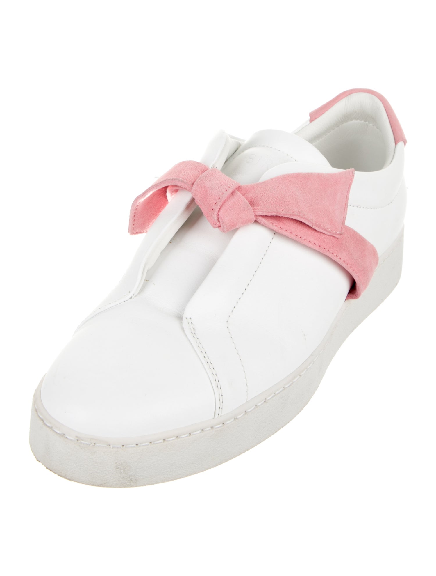 Alexandre Birman Leather Bow Accents Sneakers