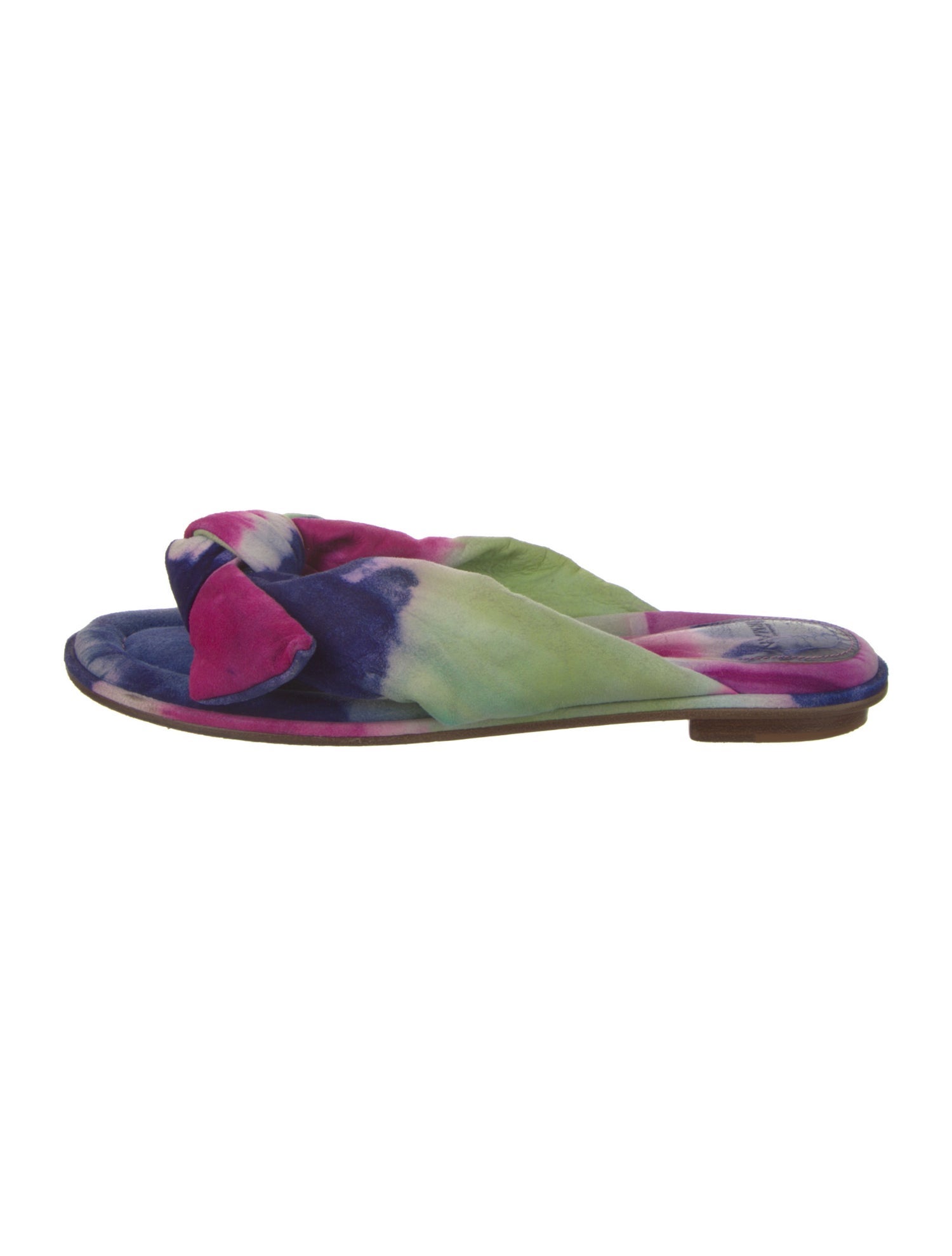 Alexandre Birman Printed Bow Accents Slides
