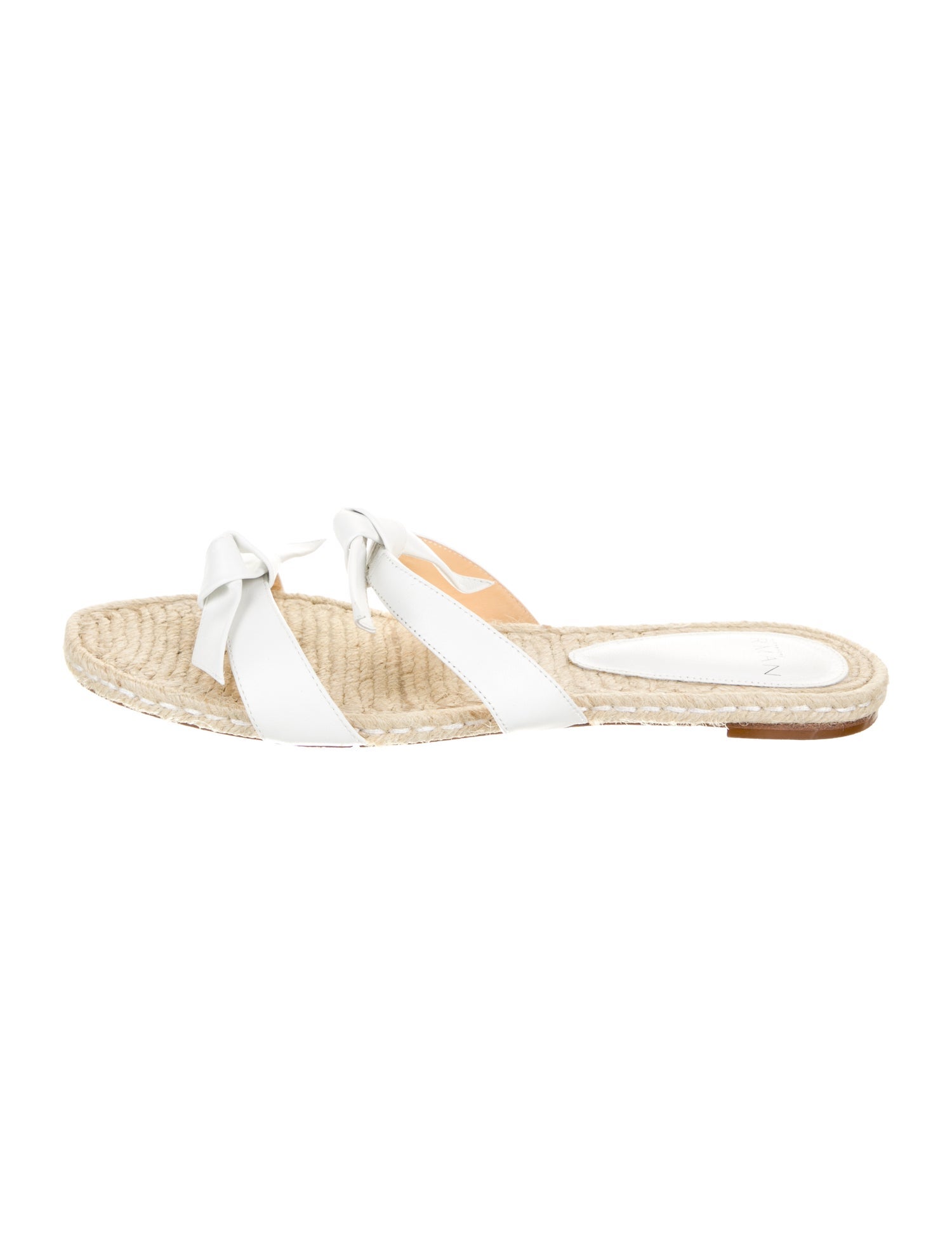 Alexandre Birman Leather Bow Accents Espadrilles