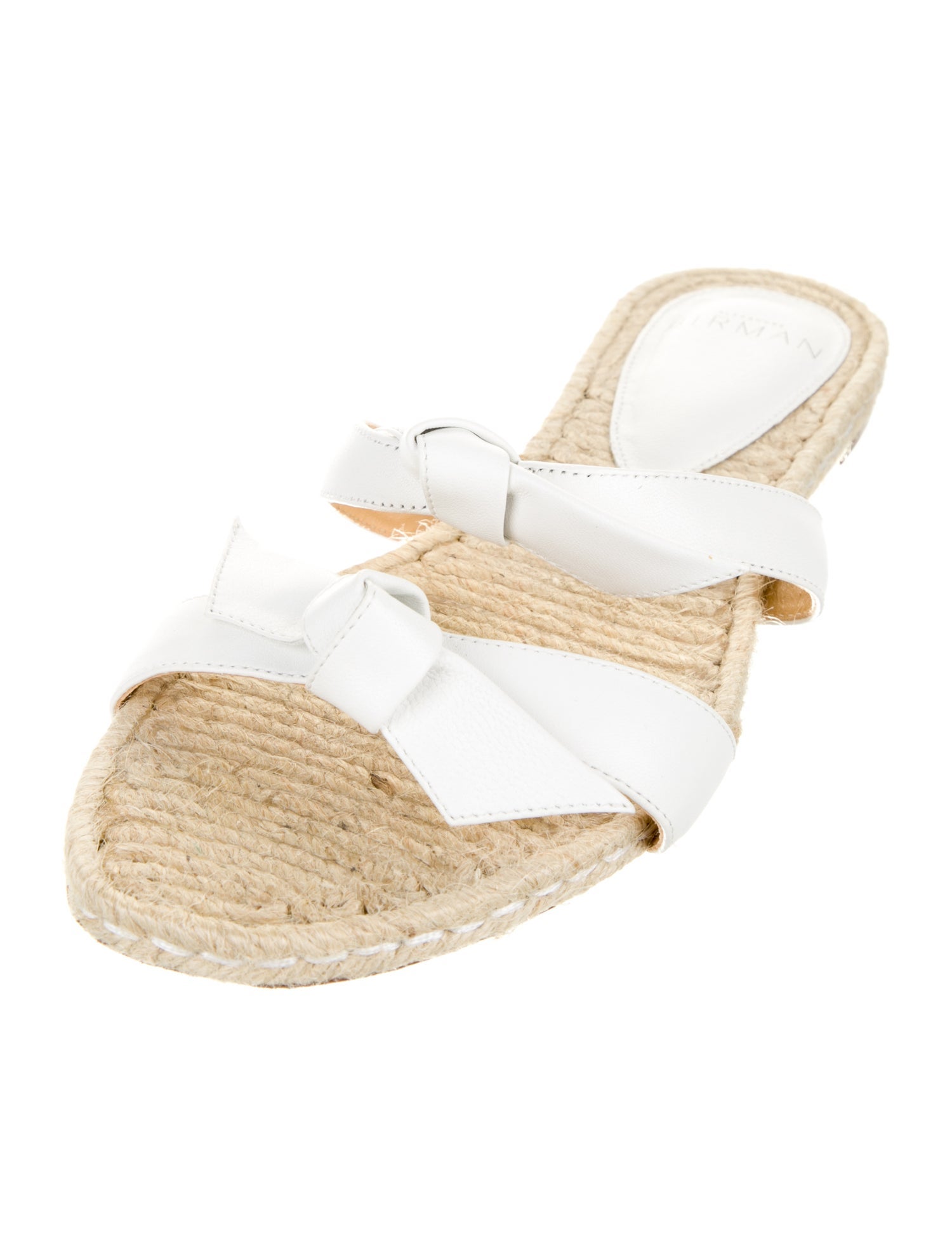 Alexandre Birman Leather Bow Accents Espadrilles