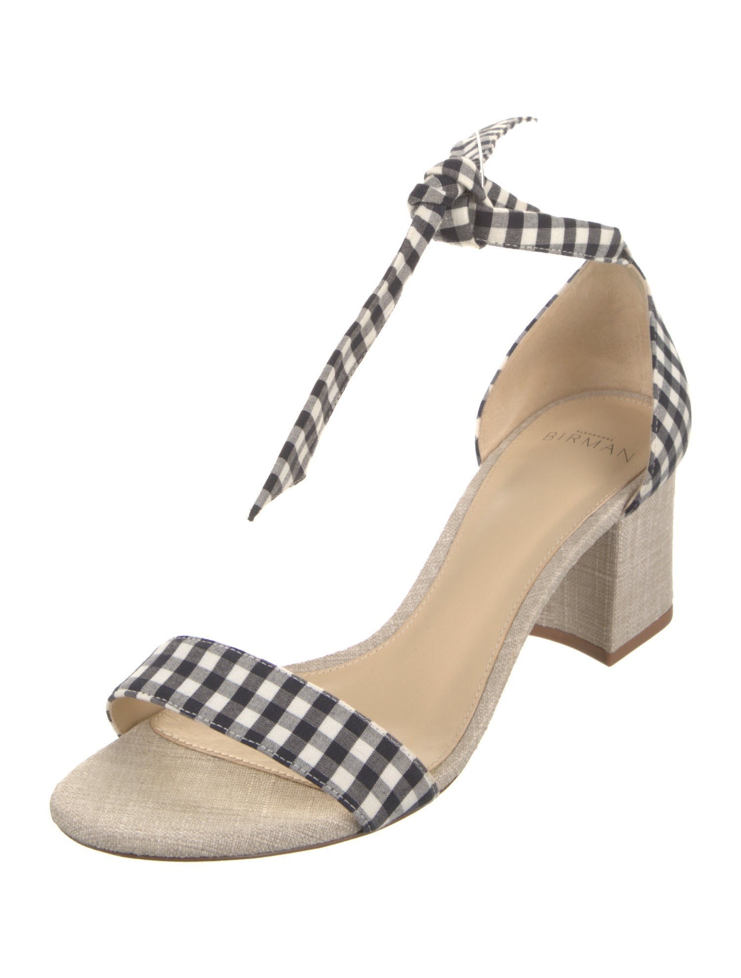 Alexandre Birman Plaid Print Sandals