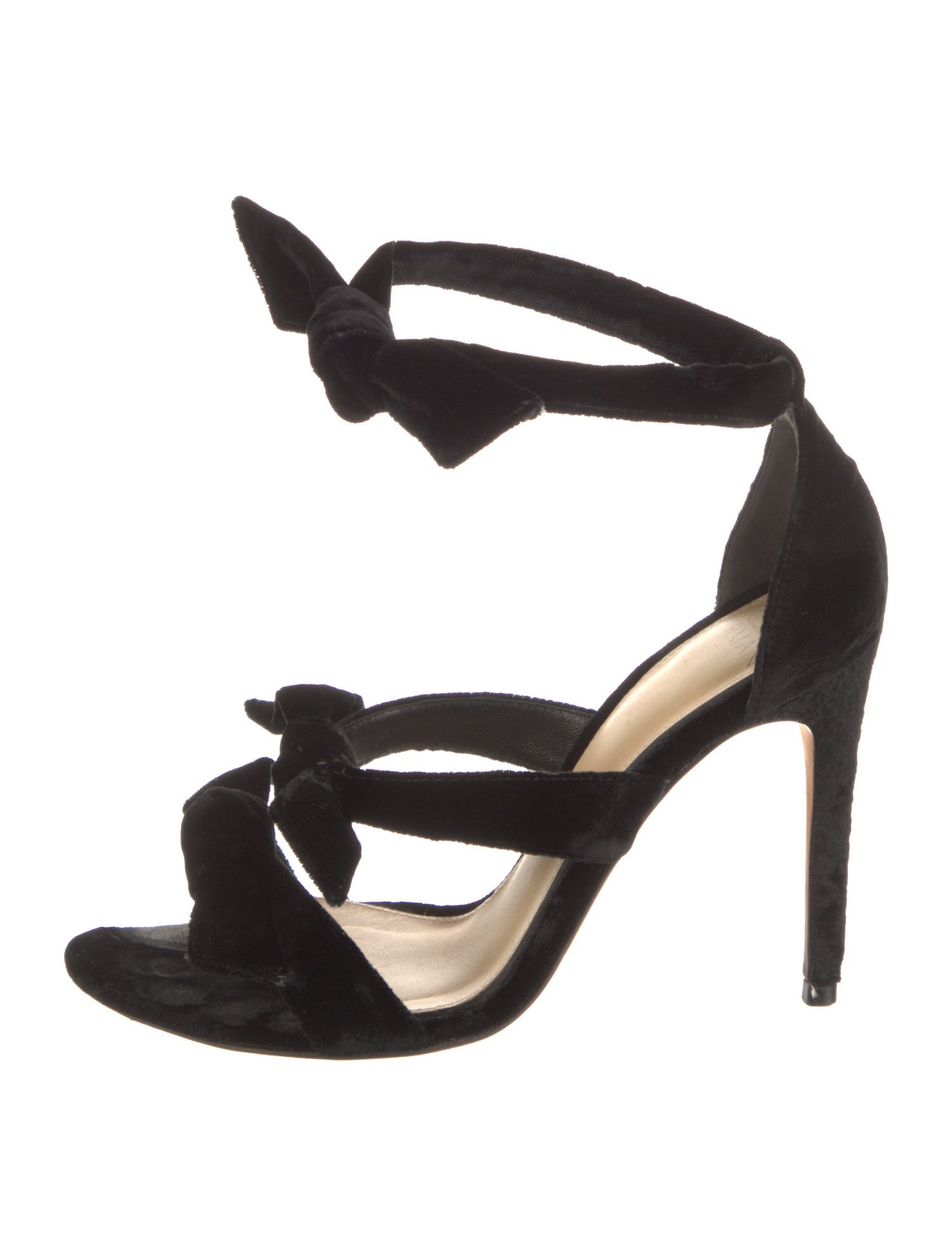 Alexandre Birman Velvet Bow Accents Sandals