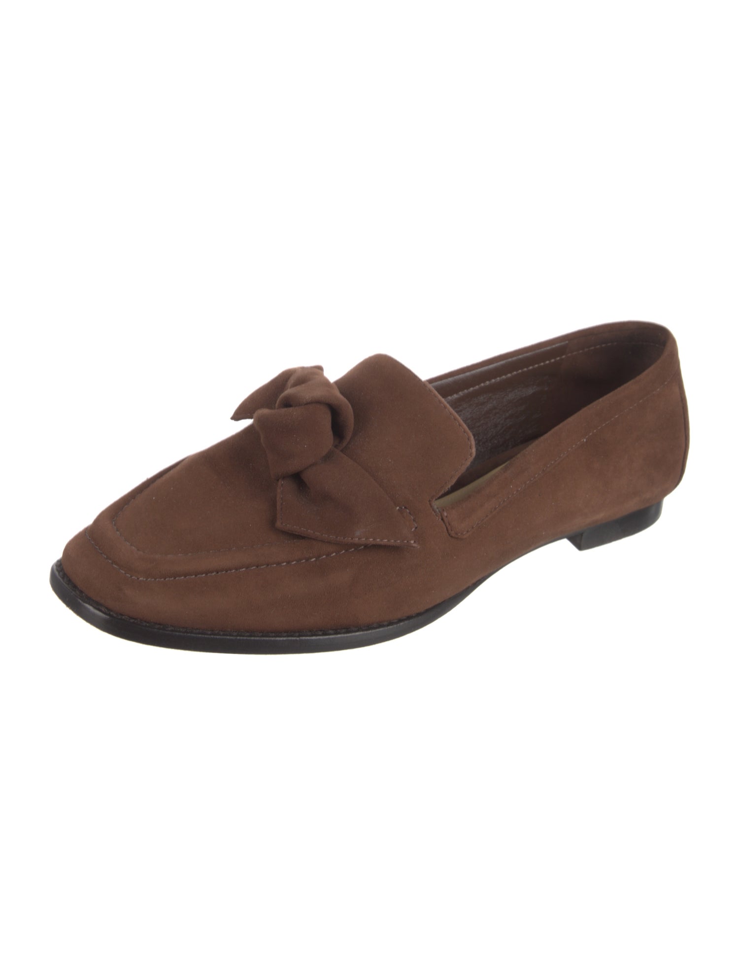 Alexandre Birman Suede Bow Accents Loafers