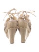 Alexandre Birman Leather Animal Print T-Strap Sandals