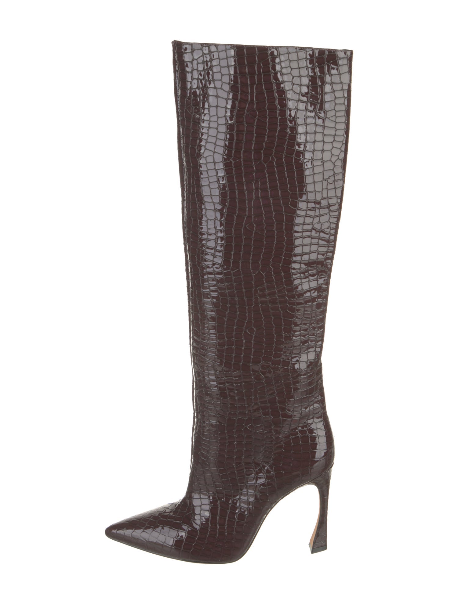 Alexandre Birman Embossed Leather Animal Print Boots